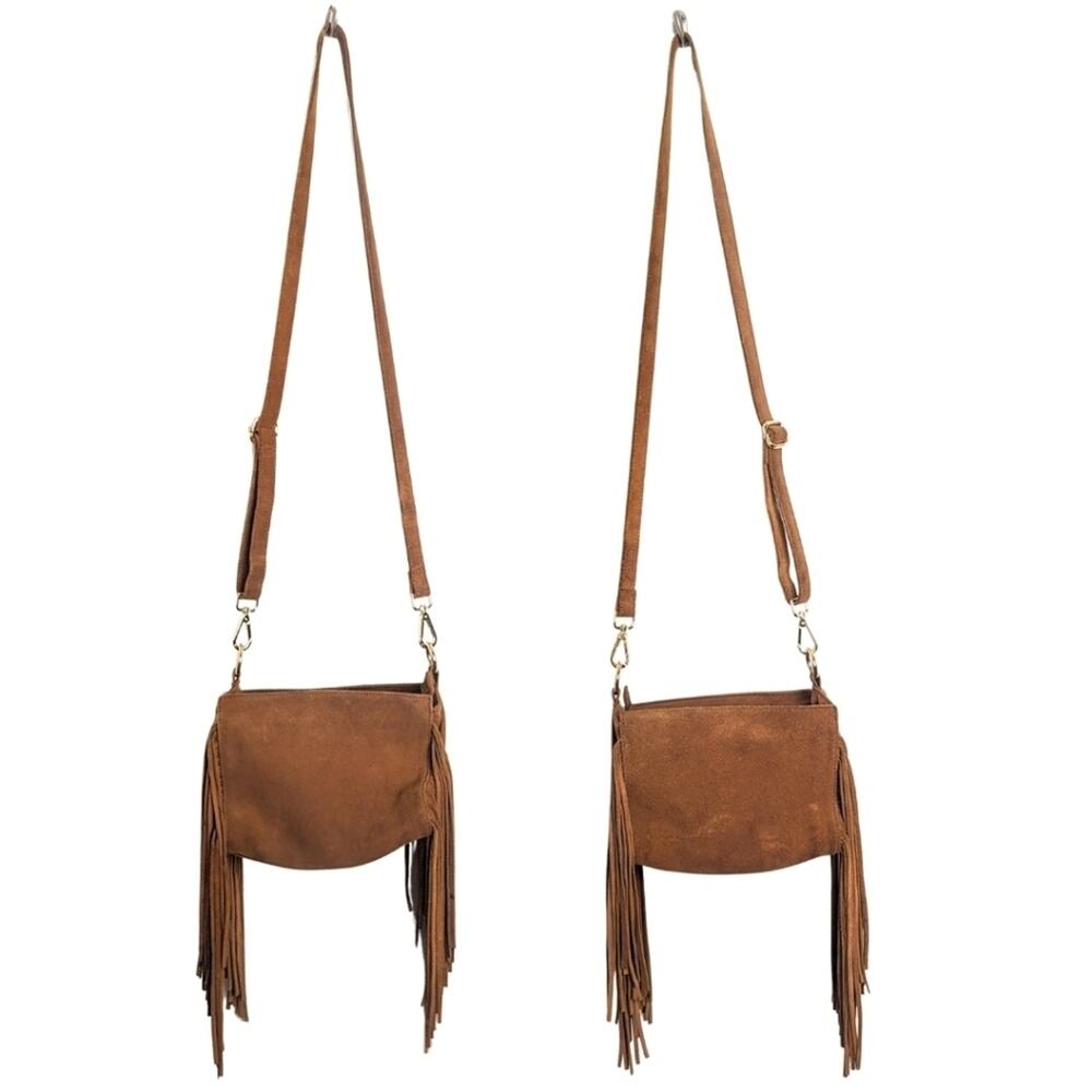 Y2K Suede Boho Western Tassel Crossbody Bag